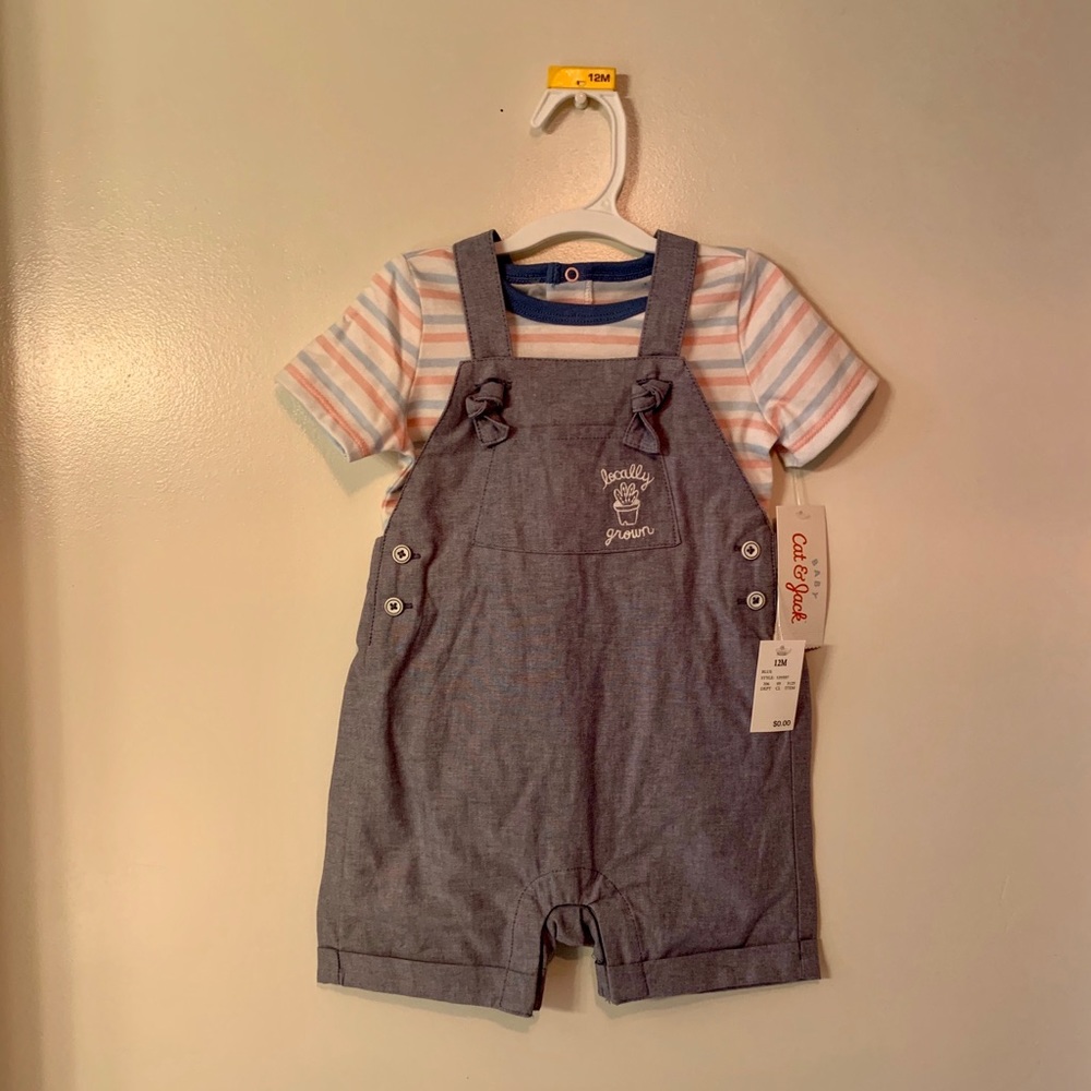 Cat and Jack boys overall set